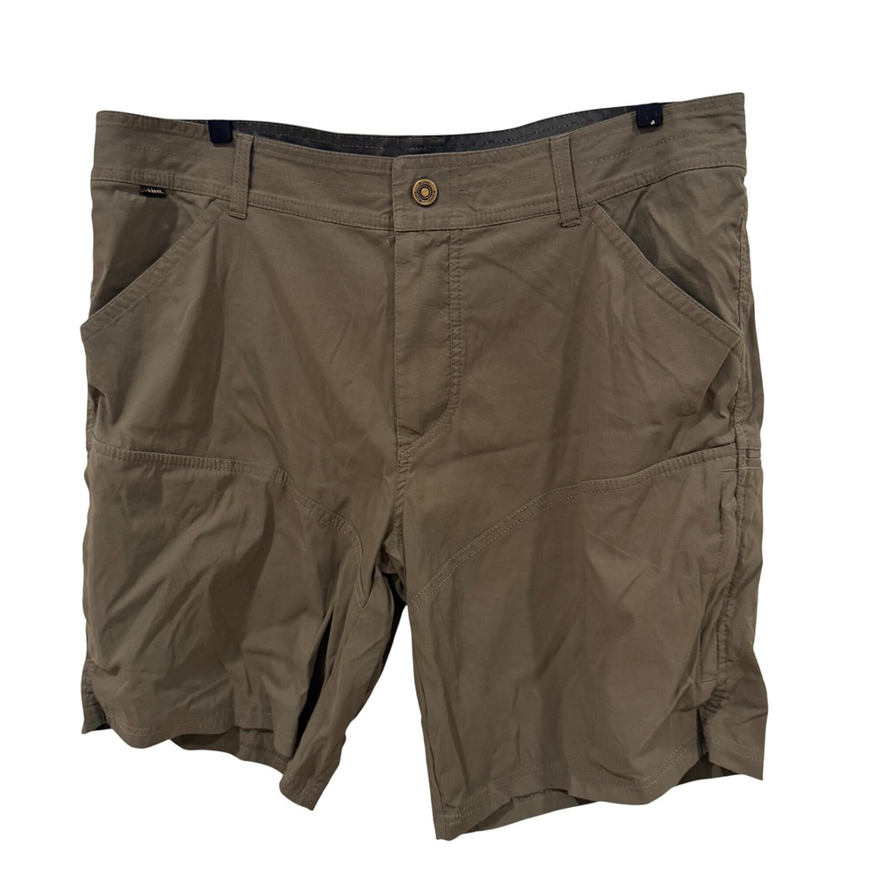 Kuhl Mens Renegade Cargo Hiking Shorts Olive Green Size 38 Utility Outdoor